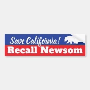 Autocollant De Voiture Rappeler Gavin Newsom Elections en Californie