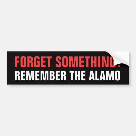 Autocollant De Voiture Rappelez-vous Alamo (Devant)