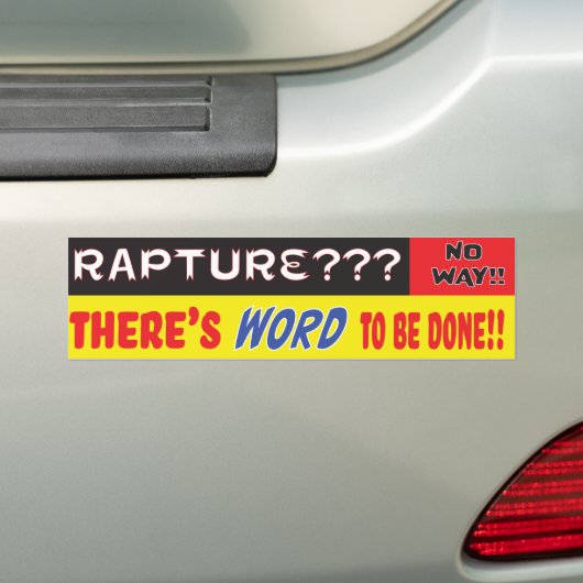 Autocollant De Voiture Rapture ? Pas question ! Sticker pare-chocs (En voiture)