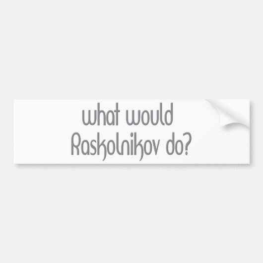 Autocollant De Voiture Raskolnikov (Devant)