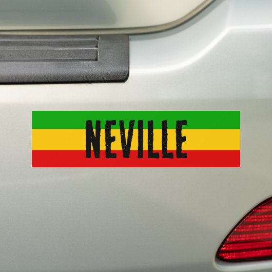 Autocollant De Voiture Rasta Flag Coloured Striped Custom (En voiture)