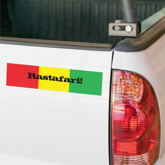 Autocollant De Voiture Rastafari ! Adhésif pour pare-chocs de conception (Sur camion)