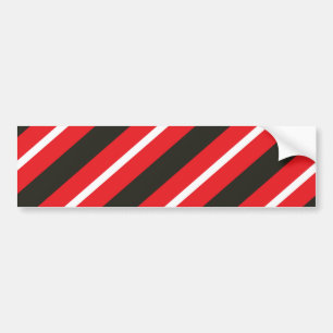 Autocollant De Voiture Rayures Géométriques Diagonales Rouge Noir Blanc