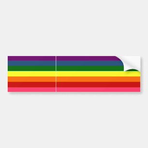 Autocollant De Voiture Rayures horizontales d'arc-en-ciel