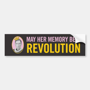 Autocollant De Voiture RBG : Que sa mémoire soit une révolution