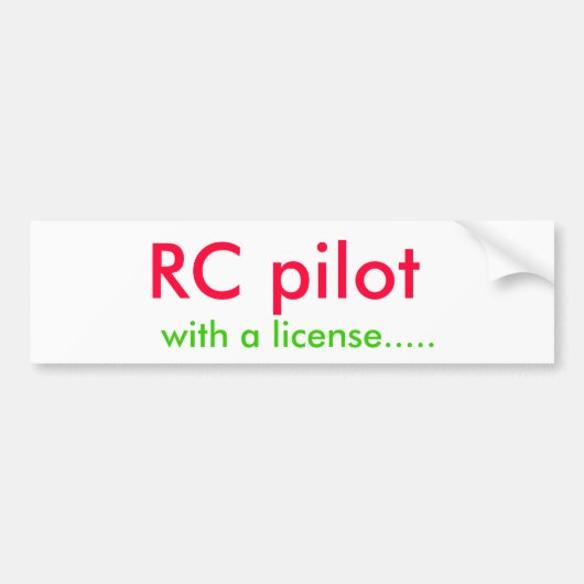Autocollant De Voiture RC pilotent, avec un permis ..... (Devant)