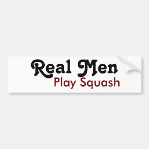 Autocollant De Voiture Real Men Play Squash