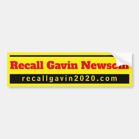 Autocollant De Voiture recallgavin2020 bumpersticker (Devant)