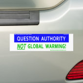 Autocollant De Voiture Réchauffement climatique d'autorité de question (En voiture)