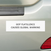 AUTOCOLLANT DE VOITURE RÉCHAUFFEMENT CLIMATIQUE DE GOP FLATULENCECAUSES (En voiture)
