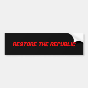 AUTOCOLLANT DE VOITURE RECONSTITUEZ LA RÉPUBLIQUE