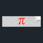 Autocollant De Voiture Red Number pi is a mathematical constant symbol<br><div class="desc">Red Number pi is a mathematical constant symbol</div>