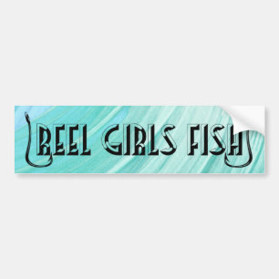 Autocollant De Voiture Reel Girls Fish - Bumper Sticker
