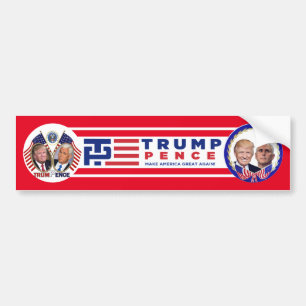 AUTOCOLLANT DE VOITURE RÉÉLECTION DE LA PENCE DE TRUMP