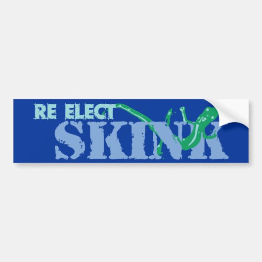 Autocollant De Voiture Réélectionner l'autocollant pare-chocs Skink (Devant)
