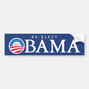 Autocollant De Voiture Réélisez le Président Obama Bumpersticker 2012