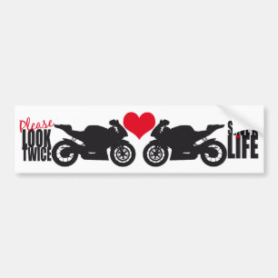 Autocollant De Voiture Regardez svp deux fois • Sauvez un adhésif pour