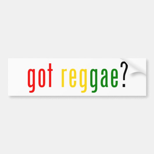 Autocollant De Voiture reggae obtenu ? (Devant)