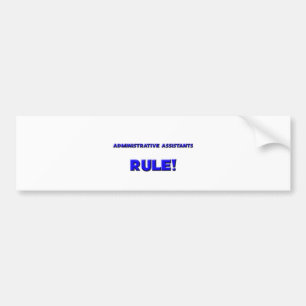 Autocollant De Voiture Règle d'assistants administratifs !