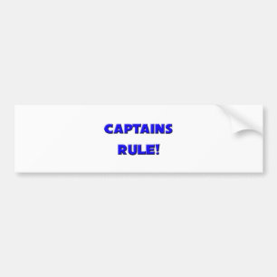 Autocollant De Voiture Règle de capitaines !