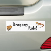 Autocollant De Voiture Règle de dragons ! (En voiture)