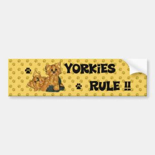 Autocollant De Voiture Règle de Yorkies ! ! Adhésif pour pare-chocs