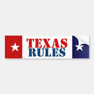 AUTOCOLLANT DE VOITURE RÈGLES DU TEXAS