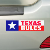 Autocollant De Voiture Règles du Texas (En voiture)