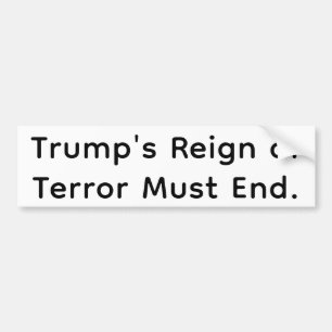 Autocollant De Voiture Règne de terreur de Trump Hankamer Artjunkhaus Ban