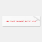 Autocollant De Voiture Réinitialiser 2024 (Devant)