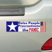 Autocollant De Voiture Relax Procrastinate Panic Bumper Sticker (En voiture)