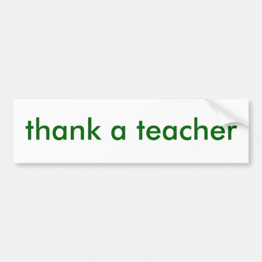 Autocollant De Voiture remerciez un professeur (Devant)