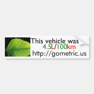 Autocollant De Voiture Rendement du carburant Bumpersticker