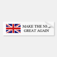 RENDEZ LE NHS GREAT ENCORE Union Jack Bumper stick