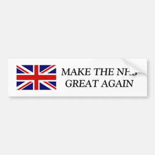 Autocollant De Voiture RENDEZ LE NHS GREAT ENCORE Union Jack Bumper stick