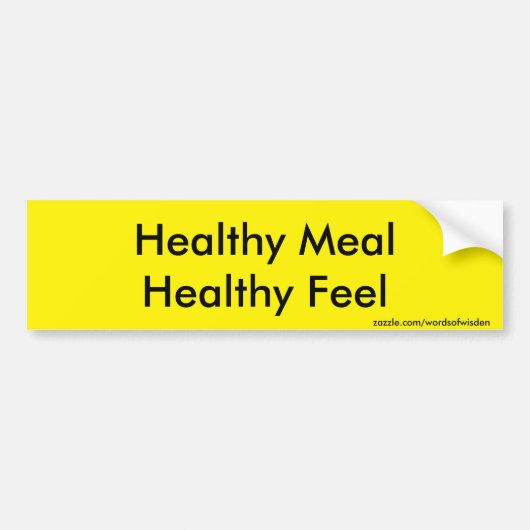Autocollant De Voiture Repas sain (Devant)