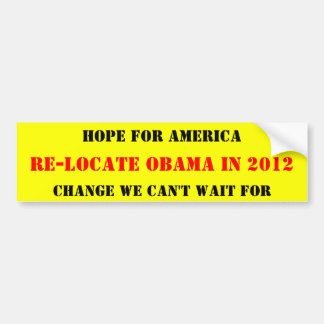 AUTOCOLLANT DE VOITURE REPLACEZ OBAMA 2012