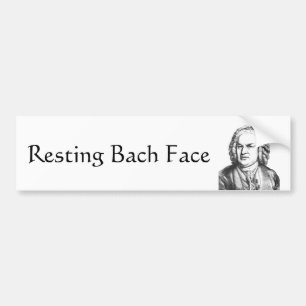Autocollant De Voiture Repose Bach Face Compositeur de musique classique