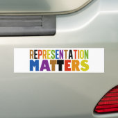 Autocollant De Voiture Representation Matters Diversity Rainbow Pride (En voiture)