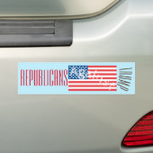 AUTOCOLLANT DE VOITURE RÉPUBLICAINS CONTRE TRUMP (En voiture)