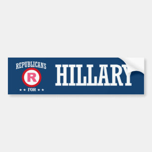 AUTOCOLLANT DE VOITURE RÉPUBLICAINS POUR HILLARY