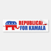 Autocollant De Voiture Républicains pour Kamala Harris Elephant (Devant)
