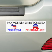 Autocollant De Voiture Republican_elephant, Democratic-âne, AUCUN WOND… (En voiture)