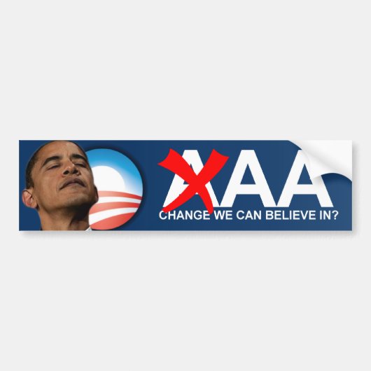Autocollant De Voiture Réputation de solvabilité de l'aa d'Obama (Devant)
