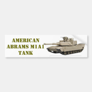 AUTOCOLLANT DE VOITURE RÉSERVE AMÉRICAINE M1A1 ABRAMS