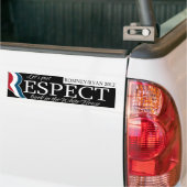 Autocollant De Voiture Respect Romney/Ryan 2012 (Sur camion)