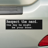 Autocollant De Voiture Respectez l'adhésif pour pare-chocs nerd (En voiture)