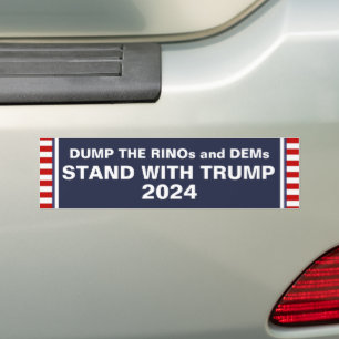 AUTOCOLLANT DE VOITURE RESTEZ AVEC L'ÉTIQUETTE DE BULLETIN TRUMP 2024