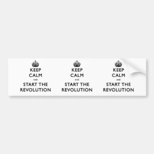 Autocollant De Voiture Restez Calme Et Commencez La Révolution