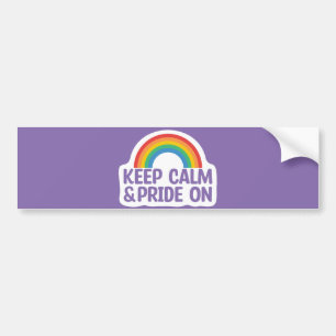 Autocollant De Voiture Restez Calme Et Fiez-Vous Mois Gay pride